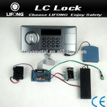 Safe deposit box combination lock with magnetic knob system
